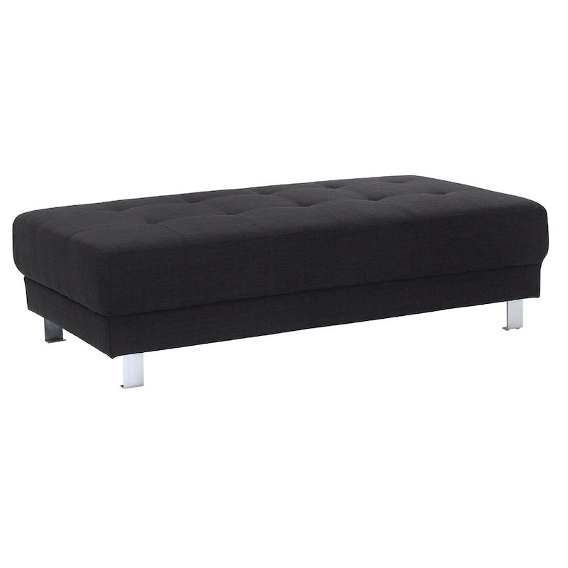 Pouf rembourré en lin Riveredge