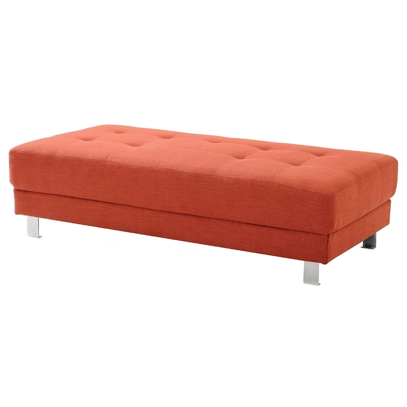 Pouf rembourré en lin Riveredge