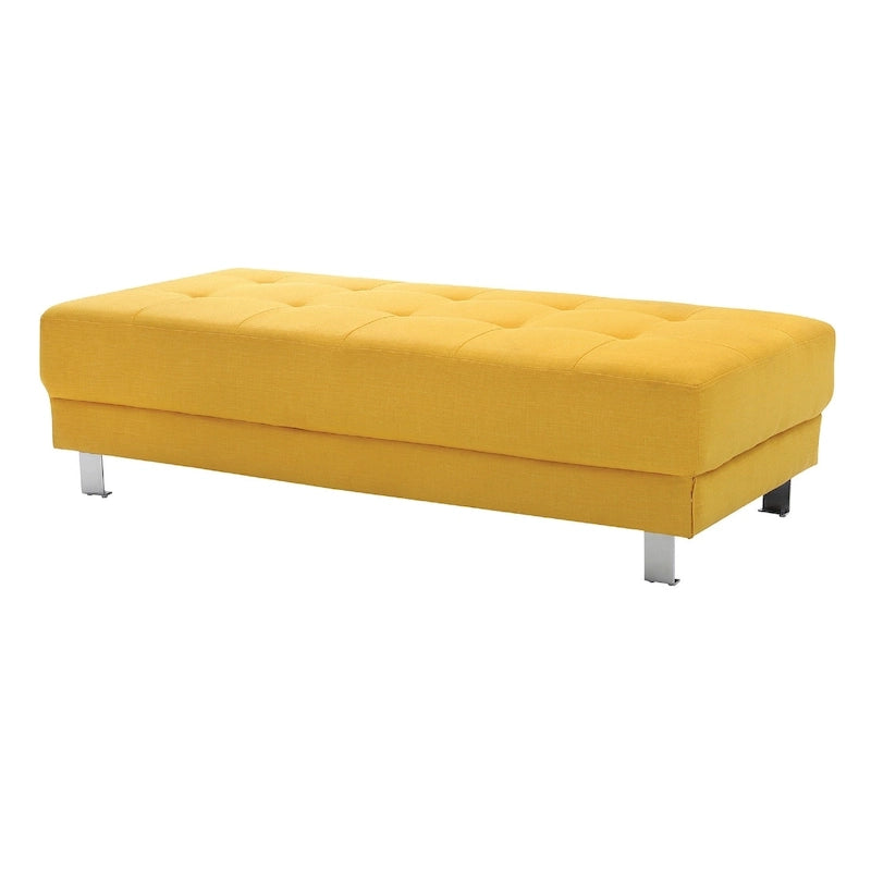 Pouf rembourré en lin Riveredge