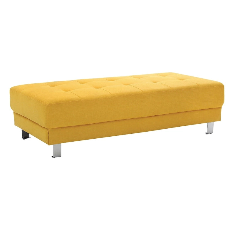 Pouf rembourré en lin Riveredge