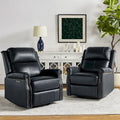 Ensemble de 2 fauteuils inclinables électriques pivotants Renato en cuir véritable traditionnel avec clous décoratifs et base en métal, par HULALA HOME