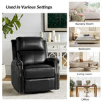 Ensemble de 2 fauteuils inclinables électriques pivotants Renato en cuir véritable traditionnel avec clous décoratifs et base en métal, par HULALA HOME
