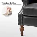 Fauteuil inclinable manuel Terri traditionnel en cuir végétalien de HULALA HOME