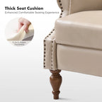 Fauteuil inclinable manuel Terri traditionnel en cuir végétalien de HULALA HOME