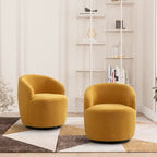 Fauteuil pivotant rembourré Ouyessir Modern Teddy (lot de 2)