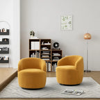 Fauteuil pivotant rembourré Ouyessir Modern Teddy (lot de 2)