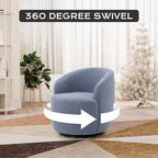 Fauteuil pivotant rembourré Ouyessir Modern Teddy (lot de 2)