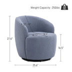Fauteuil pivotant rembourré Ouyessir Modern Teddy (lot de 2)