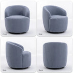 Fauteuil pivotant rembourré Ouyessir Modern Teddy (lot de 2)