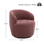 Fauteuil pivotant rembourré Ouyessir Modern Teddy (lot de 2)