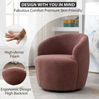 Fauteuil pivotant rembourré Ouyessir Modern Teddy (lot de 2)