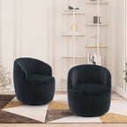 Fauteuil pivotant rembourré Ouyessir Modern Teddy (lot de 2)