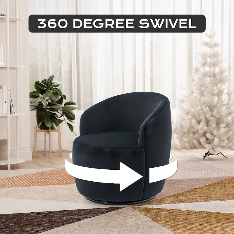 Fauteuil pivotant rembourré Ouyessir Modern Teddy (lot de 2)