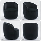 Fauteuil pivotant rembourré Ouyessir Modern Teddy (lot de 2)