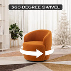 Fauteuil pivotant rembourré Ouyessir Modern Teddy (lot de 2)