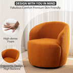 Fauteuil pivotant rembourré Ouyessir Modern Teddy (lot de 2)