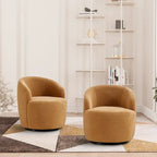 Fauteuil pivotant rembourré Ouyessir Modern Teddy (lot de 2)