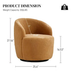 Fauteuil pivotant rembourré Ouyessir Modern Teddy (lot de 2)