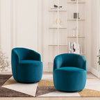 Fauteuil pivotant rembourré Ouyessir Modern Teddy (lot de 2)