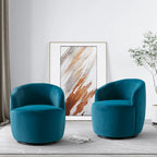 Fauteuil pivotant rembourré Ouyessir Modern Teddy (lot de 2)