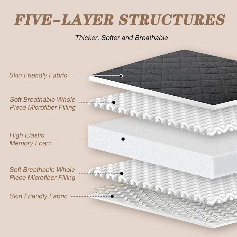 Matelas futon extra épais DoCred, matelas pliable et enroulable