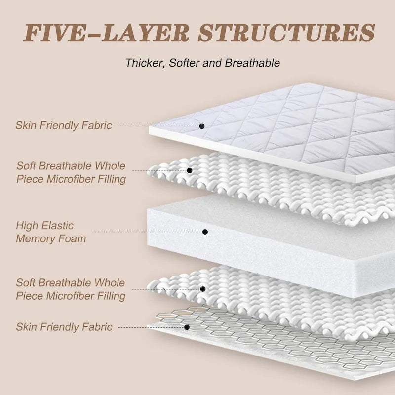 Matelas futon extra épais DoCred, matelas pliable et enroulable