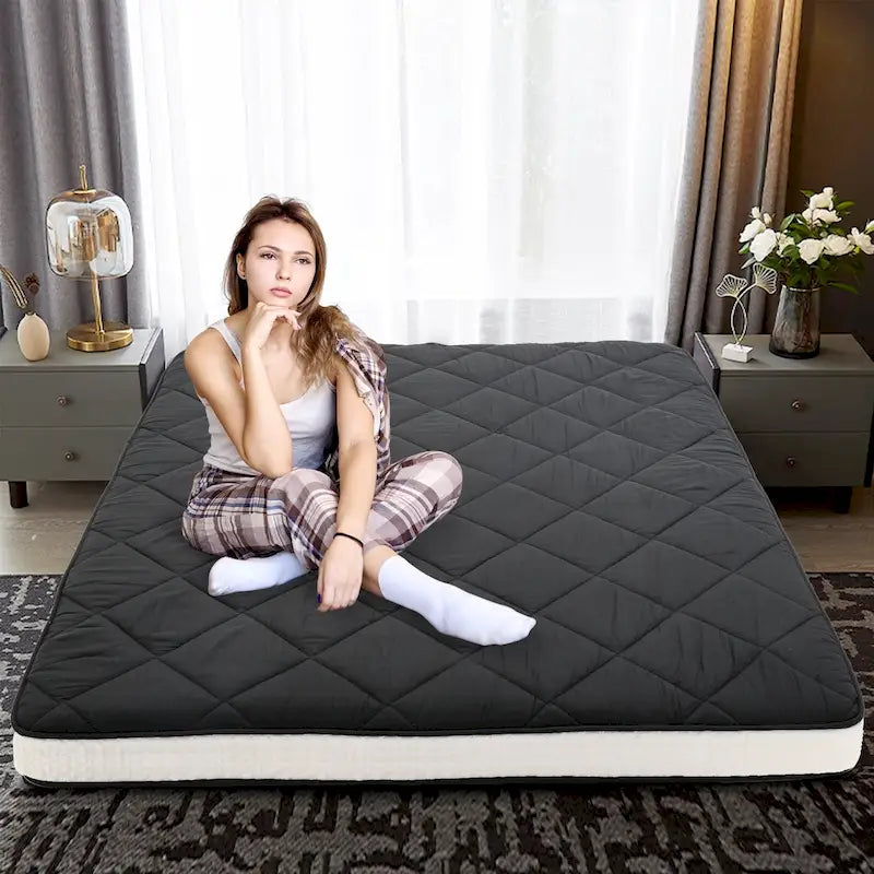 Matelas futon extra épais DoCred, matelas pliable et enroulable