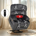Fauteuil releveur électrique, fauteuil inclinable surdimensionné avec dossier coque, massage et chauffage pour personnes âgées