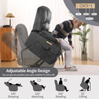 Fauteuil releveur électrique, fauteuil inclinable surdimensionné avec dossier coque, massage et chauffage pour personnes âgées