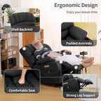 Fauteuil releveur électrique, fauteuil inclinable surdimensionné avec dossier coque, massage et chauffage pour personnes âgées