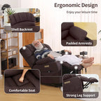 Fauteuil releveur électrique, fauteuil inclinable surdimensionné avec dossier coque, massage et chauffage pour personnes âgées