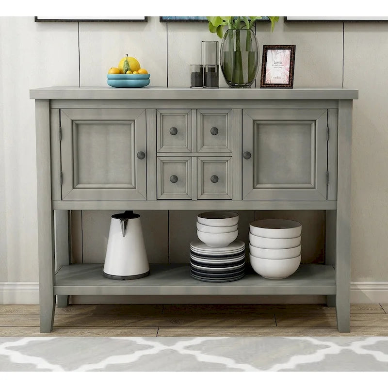 Buffet console moderne avec étagère inférieure