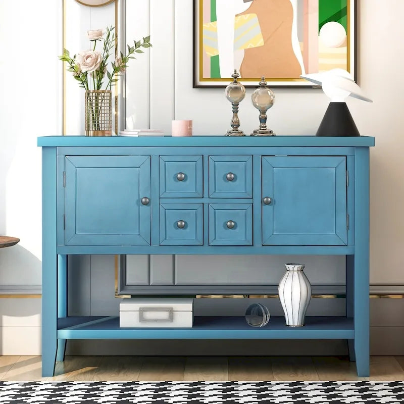 Buffet console moderne avec étagère inférieure