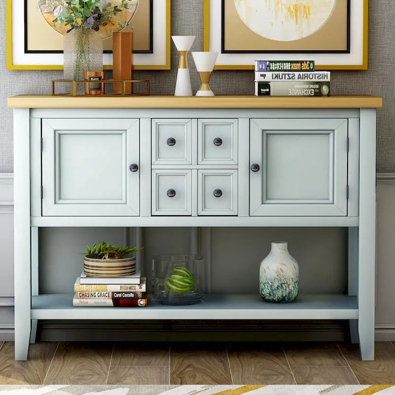 Buffet console moderne avec étagère inférieure