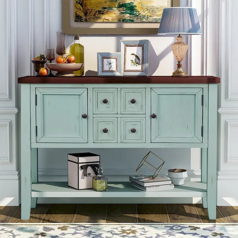 Buffet console moderne avec étagère inférieure