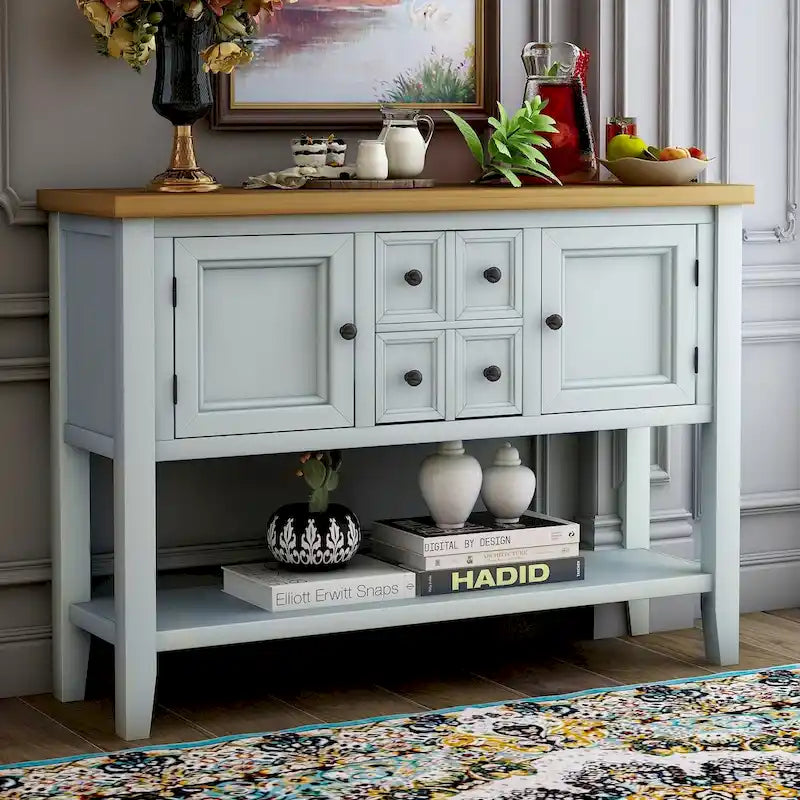 Buffet console moderne avec étagère inférieure