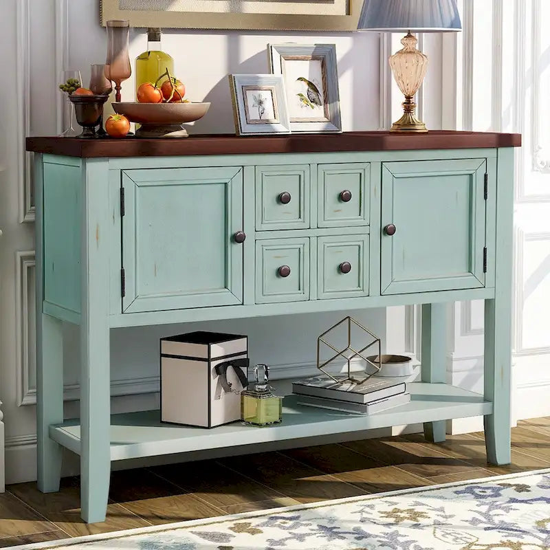 Buffet console moderne avec étagère inférieure