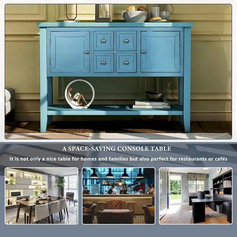 Buffet console moderne avec étagère inférieure