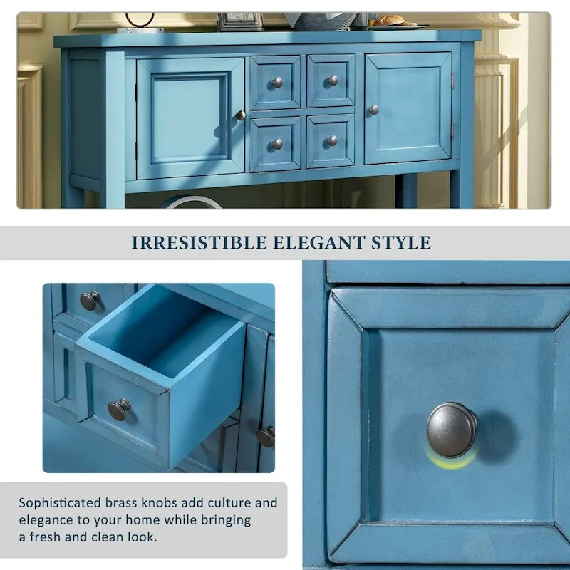 Buffet console moderne avec étagère inférieure