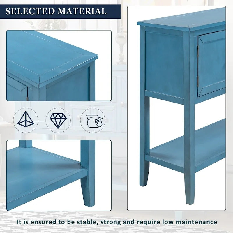 Buffet console moderne avec étagère inférieure