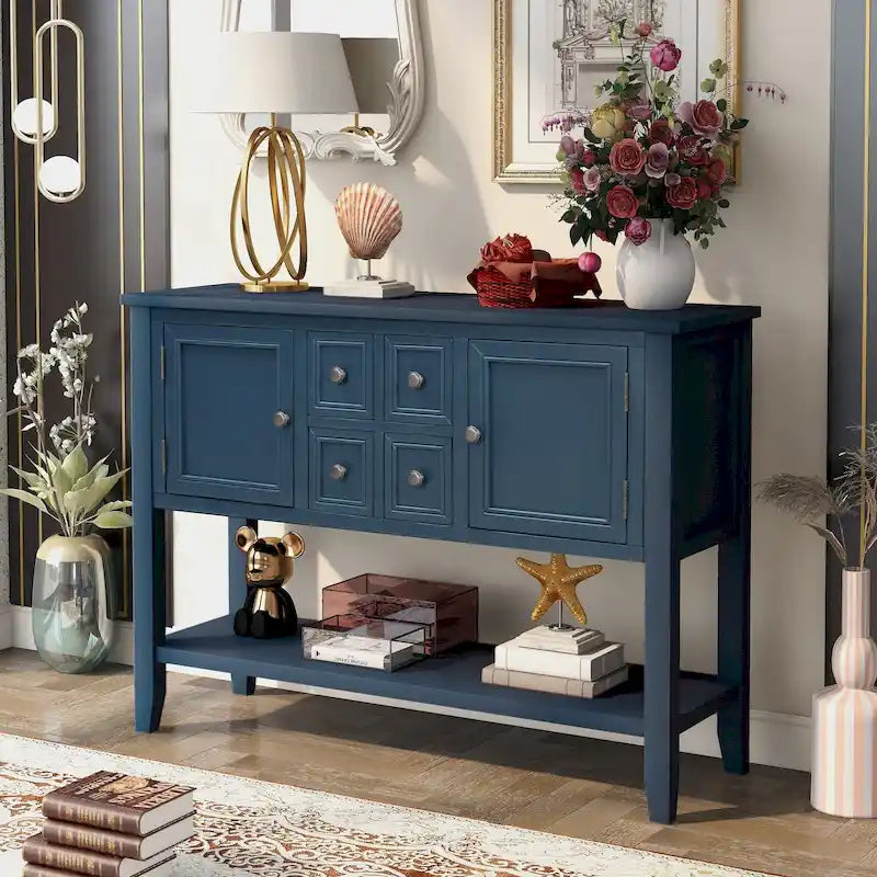 Buffet console moderne avec étagère inférieure