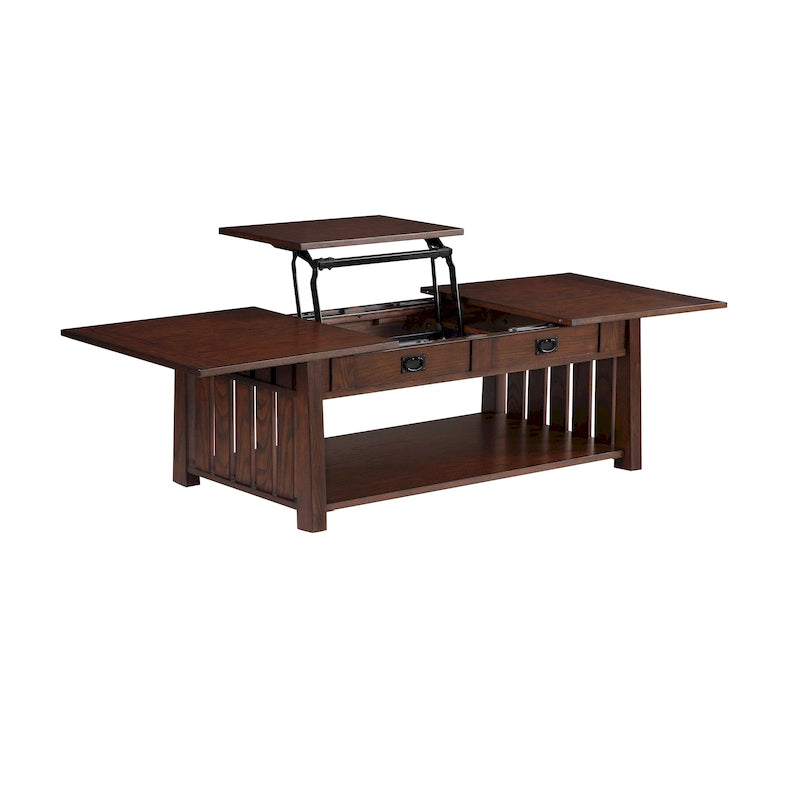 Table basse relevable en bois DH BASIC Mission de 46 pouces