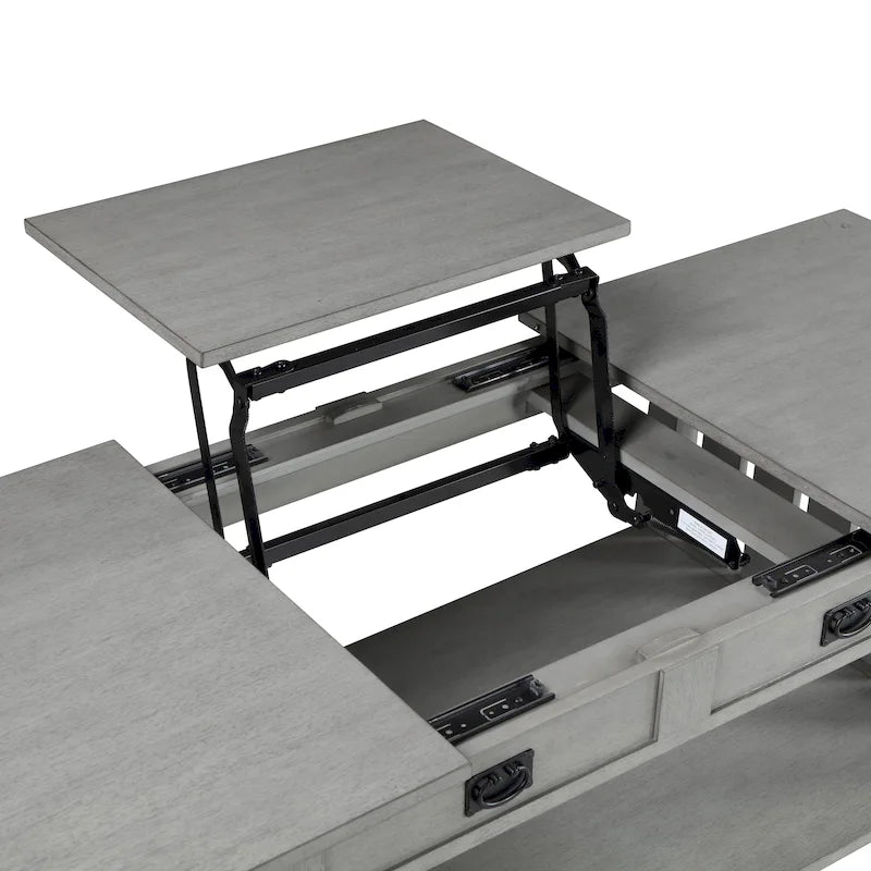 Table basse relevable en bois DH BASIC Mission de 46 pouces