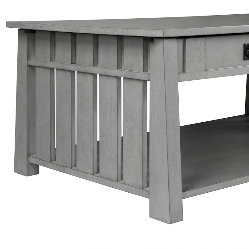 Table basse relevable en bois DH BASIC Mission de 46 pouces