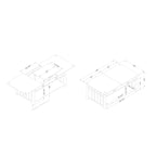 Table basse relevable en bois DH BASIC Mission de 46 pouces