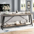 Console/table basse extra longue en bois de 70,9 pouces pour entrée