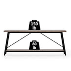 Console/table basse extra longue en bois de 70,9 pouces pour entrée