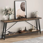Console/table basse extra longue en bois de 70,9 pouces pour entrée