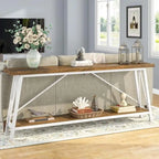 Console/table basse extra longue en bois de 70,9 pouces pour entrée