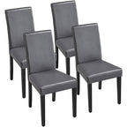Yaheetech Lot de 4 chaises de salle à manger à dossier haut pour la maison